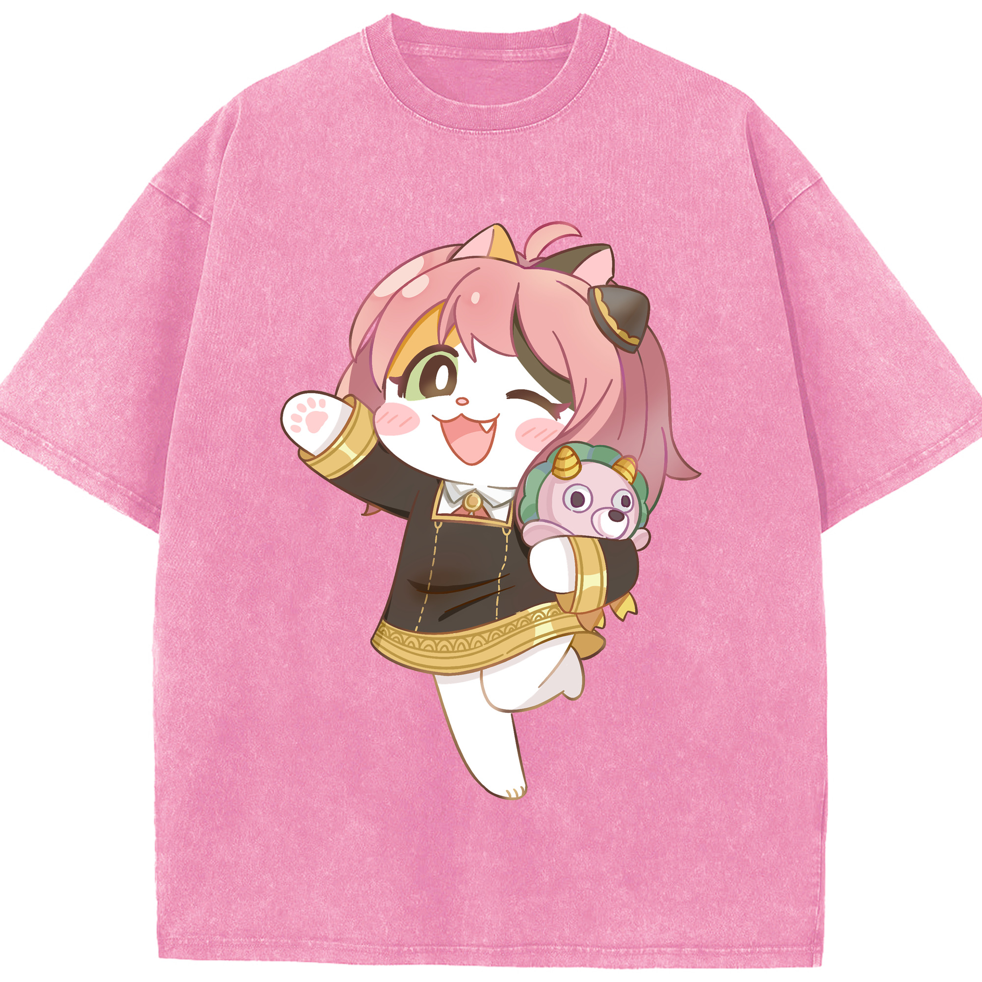 （画像用） SPY×FAMILY间谍家家酒 綿100% ヴィンテージ風 半袖Tシャツ（フロントプリント）